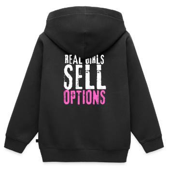 Options Trading Cash Secured Puts Future Forex - Kinder Premium Organic Zip Hoodie - Schwarz - Hinten - AI Model Kid Male (0cm)