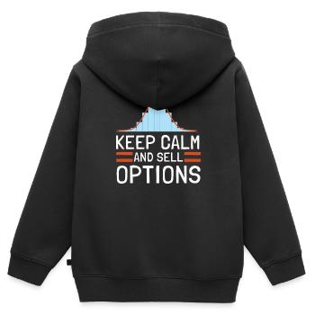 Options Trading Cash Secured Puts Future Forex - Kinder Premium Organic Zip Hoodie - Schwarz - Hinten - AI Model Kid Male (0cm)