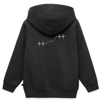 Options Trading Cash Secured Puts Future Forex - Kinder Premium Organic Zip Hoodie - Schwarz - Hinten - AI Model Kid Male (0cm)