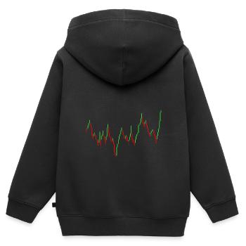 Options Trading Cash Secured Puts Future Forex - Kinder Premium Organic Zip Hoodie - Schwarz - Hinten - AI Model Kid Male (0cm)