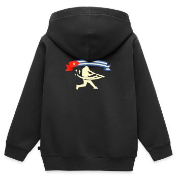Latino Cuban Cuba Baseball - Kinder Premium Organic Zip Hoodie - Schwarz - Hinten - AI Model Kid Male (0cm)