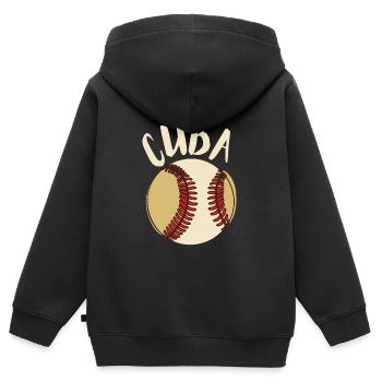 Latino Cuban Cuba Baseball - Kinder Premium Organic Zip Hoodie - Schwarz - Hinten - AI Model Kid Male (0cm)