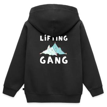 Soulevez-vous même Bro Ski - Sweat Premium à capuche zippé enfant bio - noir - Dos - AI Model Kid Male (0cm)