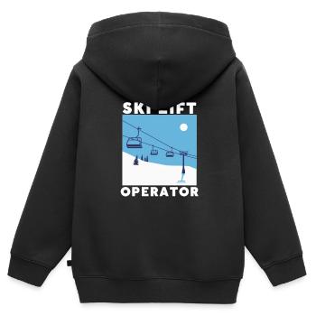 Soulevez-vous même Bro Ski - Sweat Premium à capuche zippé enfant bio - noir - Dos - AI Model Kid Male (0cm)