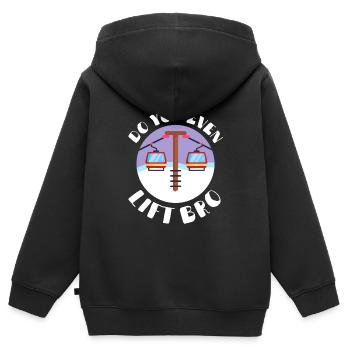 Soulevez-vous même Bro Ski - Sweat Premium à capuche zippé enfant bio - noir - Dos - AI Model Kid Male (0cm)