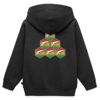 Hanggleiter Drachenflieger Deltasegler - Kinder Premium Organic Zip Hoodie - Schwarz - Hinten - AI Model Kid Male (0cm)