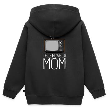 Telenovela Columbianas, émissions hispaniques et feuilletons - Sweat Premium à capuche zippé enfant bio - noir - Dos - AI Model Kid Male (0cm)