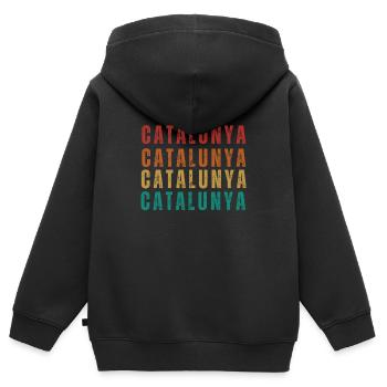 Bandera Independentista Catalana Estelada Negra - Kinder Premium Organic Zip Hoodie - Schwarz - Hinten - AI Model Kid Male (0cm)