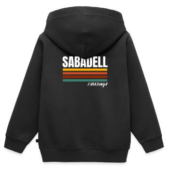 Bandera Independentista Catalana Estelada Negra - Kinder Premium Organic Zip Hoodie - Schwarz - Hinten - AI Model Kid Male (0cm)