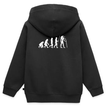 Hieroglyphics Egyptologist, Ancient Egyptian - Kids Premium Organic Zip-up Hoodie - black - Back - AI Model Kid Male (0cm)