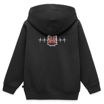 Aerial Tram Tramway Cable Car Cableway Gondola - Kids Premium Organic Zip-up Hoodie - black - Back - AI Model Kid Male (0cm)