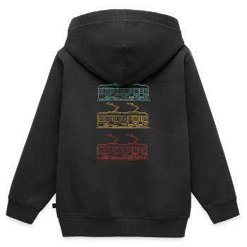 Aerial Tram Tramway Cable Car Cableway Gondola - Kids Premium Organic Zip-up Hoodie - black - Back - AI Model Kid Male (0cm)