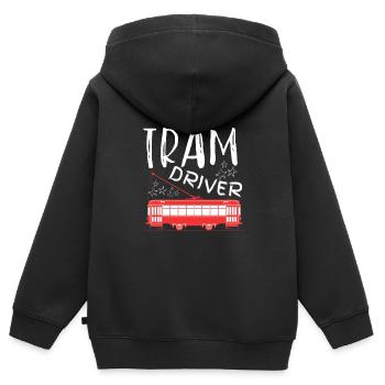 Aerial Tram Tramway Cable Car Cableway Gondola - Kids Premium Organic Zip-up Hoodie - black - Back - AI Model Kid Male (0cm)