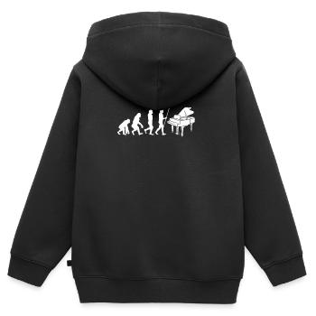 Licence de synchronisation Musique Baby Grand Piano - Sweat Premium à capuche zippé enfant bio - noir - Dos - AI Model Kid Male (0cm)