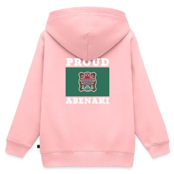 Native American Indian Abenaki - Kinder Premium Organic Zip Hoodie - Rosa - Hinten - AI Model Kid Female (0cm)