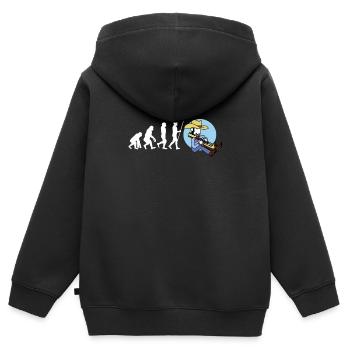 Pedal Steel Guitar - Sweat Premium à capuche zippé enfant bio - noir - Dos - AI Model Kid Male (0cm)