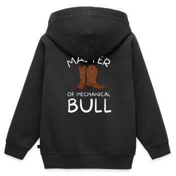 Future Bull Rider Steer Riding - Sweat Premium à capuche zippé enfant bio - noir - Dos - AI Model Kid Male (0cm)