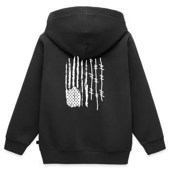Future Bull Rider Steer Riding - Sweat Premium à capuche zippé enfant bio - noir - Dos - AI Model Kid Male (0cm)