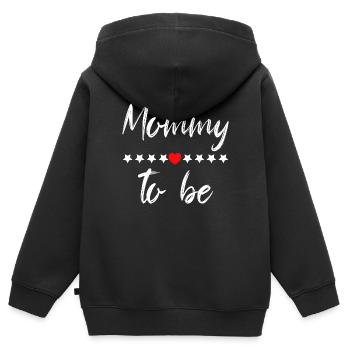 Schwangerschaft Babyparty Babyshower Boy Girl - Kinder Premium Organic Zip Hoodie - Schwarz - Hinten - AI Model Kid Male (0cm)