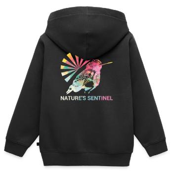 Wächter der Natur #Kolibri - Kinder Premium Organic Zip Hoodie - Schwarz - Hinten - AI Model Kid Male (0cm)
