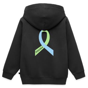 SPED Neurodiversité Dyscalculie - Sweat Premium à capuche zippé enfant bio - noir - Dos - AI Model Kid Male (0cm)