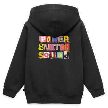 Weight Lifting Power Snatch - Kinder Premium Organic Zip Hoodie - Schwarz - Hinten - AI Model Kid Male (0cm)