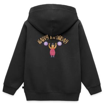 Weight Lifting Power Snatch - Kinder Premium Organic Zip Hoodie - Schwarz - Hinten - AI Model Kid Male (0cm)