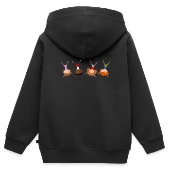 Cheerleader Tumbling Acrobat Cartwheel Maman - Sweat Premium à capuche zippé enfant bio - noir - Dos - AI Model Kid Male (0cm)