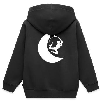 Cheerleader Tumbling Acrobat Cartwheel Maman - Sweat Premium à capuche zippé enfant bio - noir - Dos - AI Model Kid Male (0cm)