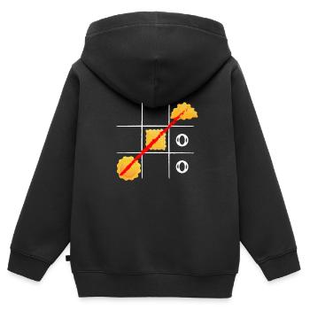 Raviolis grillés à St. Louis - Sweat Premium à capuche zippé enfant bio - noir - Dos - AI Model Kid Male (0cm)