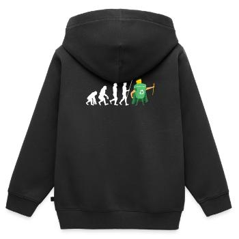 Compostez vos ennemis - Sweat Premium à capuche zippé enfant bio - noir - Dos - AI Model Kid Male (0cm)