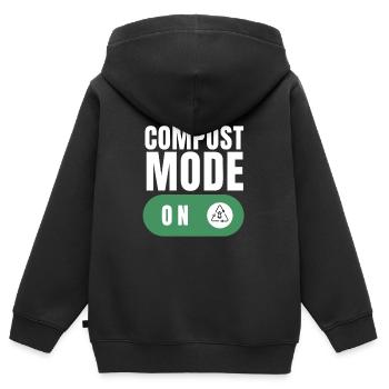 Compostez vos ennemis - Sweat Premium à capuche zippé enfant bio - noir - Dos - AI Model Kid Male (0cm)