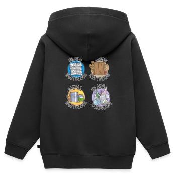 Recycle, I Love Recycling - Kinder Premium Organic Zip Hoodie - Schwarz - Hinten - AI Model Kid Male (0cm)