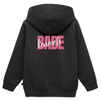 Babes Who Brunch Squat - Kids Premium Organic Zip-up Hoodie - black - Back - AI Model Kid Male (0cm)