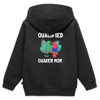 Blue Quaker Parrot Mom - Kinder Premium Organic Zip Hoodie - Schwarz - Hinten - AI Model Kid Male (0cm)