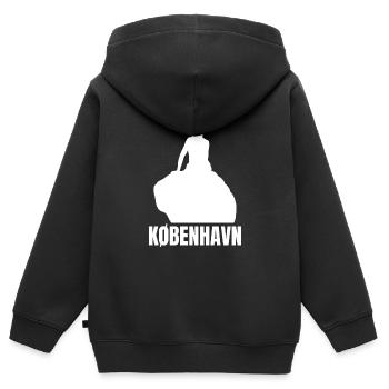 Kobenhavn Denmark Danish Kobenhaven Mermaid - Kinder Premium Organic Zip Hoodie - Schwarz - Hinten - AI Model Kid Male (0cm)