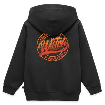 WALPURGISNACHT I GESCHENK FÜR HEXEN & Zauberin - Kinder Premium Organic Zip Hoodie - Schwarz - Hinten - AI Model Kid Male (0cm)