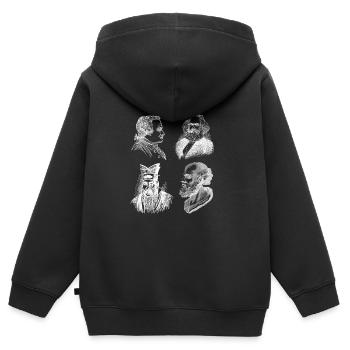 Philosophical Debate Feeling Philoslothical - Kids Premium Organic Zip-up Hoodie - black - Back - AI Model Kid Male (0cm)