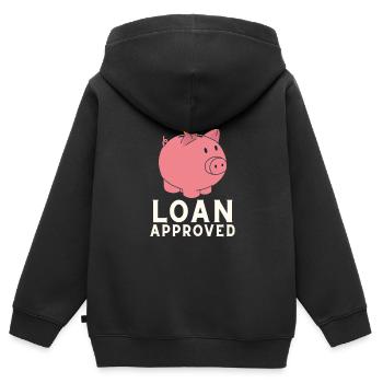 Loan Heartbeat - Loan Officer Mortgage Broker - Kinder Premium Organic Zip Hoodie - Schwarz - Hinten - AI Model Kid Male (0cm)