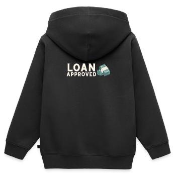 Loan Heartbeat - Loan Officer Mortgage Broker - Kinder Premium Organic Zip Hoodie - Schwarz - Hinten - AI Model Kid Male (0cm)
