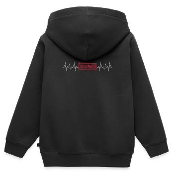 Loan Heartbeat - Loan Officer Mortgage Broker - Kinder Premium Organic Zip Hoodie - Schwarz - Hinten - AI Model Kid Male (0cm)