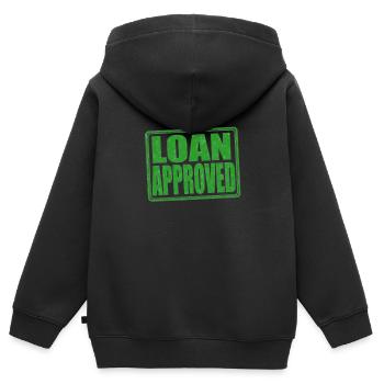 Loan Heartbeat - Loan Officer Mortgage Broker - Kinder Premium Organic Zip Hoodie - Schwarz - Hinten - AI Model Kid Male (0cm)