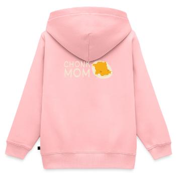 Chonk Cat Obesity - Kinder Premium Organic Zip Hoodie - Rosa - Hinten - AI Model Kid Female (0cm)