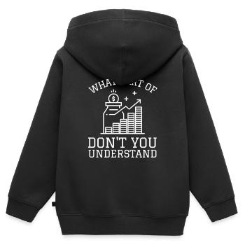 Investment Strategy Buy And Hold - Kinder Premium Organic Zip Hoodie - Schwarz - Hinten - AI Model Kid Male (0cm)