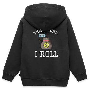 Investment Strategy Buy And Hold - Kinder Premium Organic Zip Hoodie - Schwarz - Hinten - AI Model Kid Male (0cm)