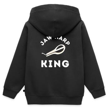 Bouche de Juif Harpe Mâchoire Harpe Basse - Sweat Premium à capuche zippé enfant bio - noir - Dos - AI Model Kid Male (0cm)