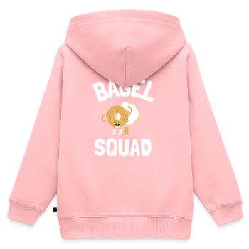 Sesame Bagel New York Jewish Deli - Kinder Premium Organic Zip Hoodie - Rosa - Hinten - AI Model Kid Female (0cm)