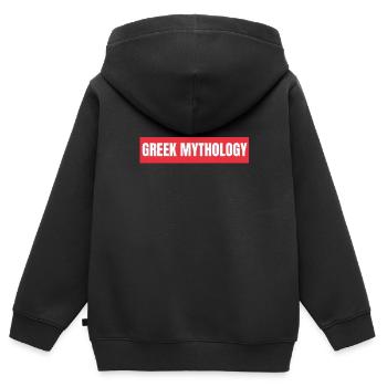 Greek Mythology Gods Ancient Greece - Kinder Premium Organic Zip Hoodie - Schwarz - Hinten - AI Model Kid Male (0cm)