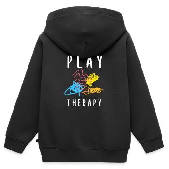 Play Therapist - Recreational Therapy Therapist RT - Kids Premium Organic Zip-up Hoodie - black - Back - AI Model Kid Male (0cm)