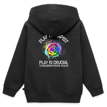 Play Therapist - Recreational Therapy Therapist RT - Kids Premium Organic Zip-up Hoodie - black - Back - AI Model Kid Male (0cm)